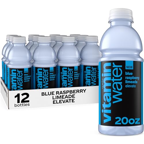 vitaminwater Blue Raspberry Limeade Elevate Nutrient Enhanced Water Beverage 20 oz. 12 pack