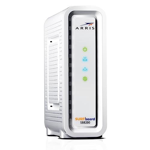 ARRIS (SB8200-RB) - Cable Modem - Fast DOCSIS 3.1 32x8 Gigabit Cable Modem , Approved for Comcast Xfinity, Cox, Charter Spectrum, & more | 1 Gbps Max Internet Speed, 4 OFDM Channels - Renewed