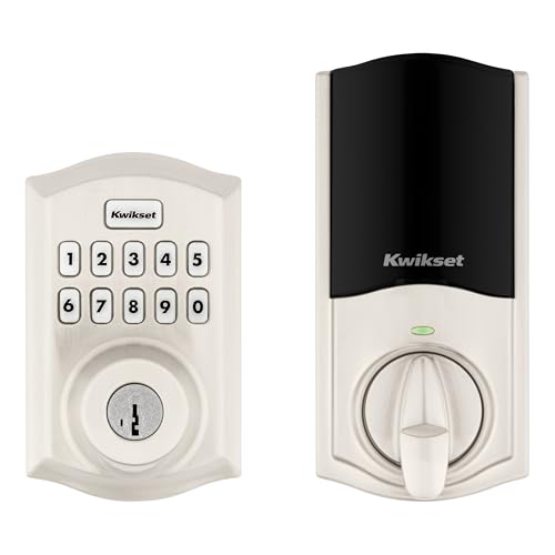 Kwikset HomeConnect 620 Z-Wave Long Range Enabled Keypad Smart Lock Convenient Keyless Entry, Customizable User Codes, Ring Alarm Compatible, Hub Required, Sold Separately Satin Nickel Traditional