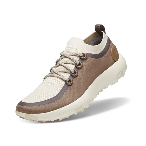 Allbirds Women's Trail Runner, Breathable All Traction Hiking Shoes - Hazy Cocoa, Dark Cocoa (Stony Cream Sole) - 8 Medium