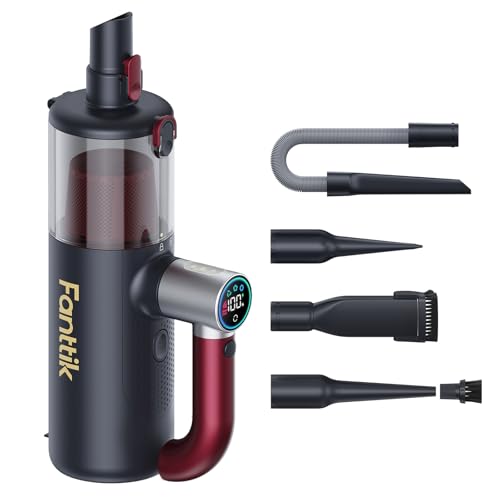Fanttik Cruise V11 APEX Handheld Vacuum Cordless, 4-in-1 Vacuum Cleaner for Pet, AxLoop 180° Rotatable Handle, LED Touch Screen, 3 Suction Modes for Home Corners, Couches, Crevices