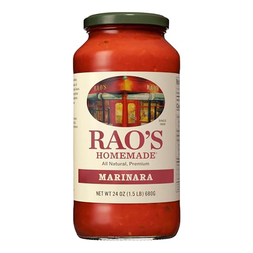 Rao's Homemade Marinara Sauce, 24 oz, All Purpose Tomato Sauce, Pasta Sauce, Carb Conscious, Keto Friendly, All Natural, Premium Quality, With Italian Tomatoes & Olive Oil