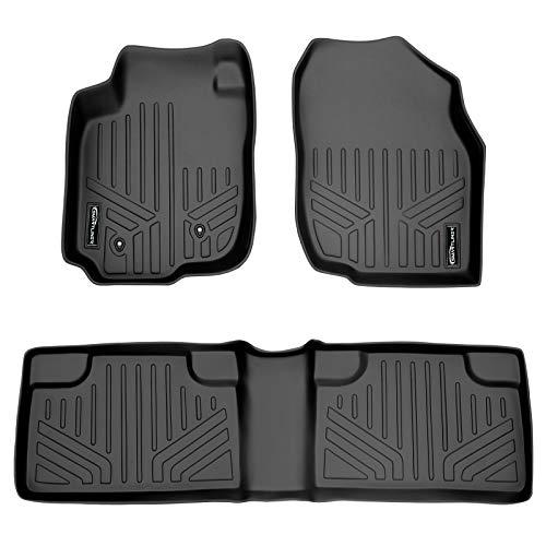 SMARTLINER Custom Fit Floor Mats, 2-Row Liner Set, Without 3rd Row Seating, Compatible with 2006–2012 Toyota RAV4