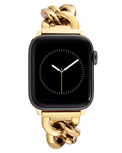 WITHit Anne Klein Fashion Chain Bracelet for Apple Watch, Secure, Adjustable, Apple Watch Replacement Band, Fits Most Wrists (38/40/41mm, Gold)