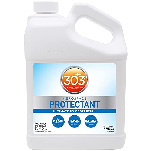 303 Products Aerospace Protectant Spray, UV Protection for Outdoor Surfaces – Protects Vinyl, Plastic & Rubber, Repels Dust & Dirt, Matte Finish, 1 Gallon