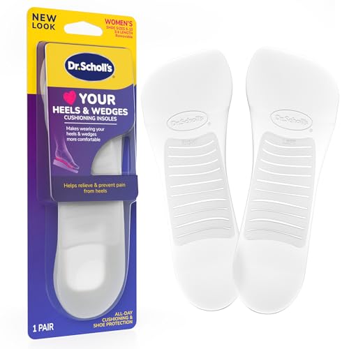 Dr. Scholl's Love Your Heels & Wedges 3/4 Length Insoles, All-Day Comfort for High Heeled Shoes, Relieve & Prevent Shoe Discomfort, Absorbs Shock, Arch Support, No-Show Discreet Insert, 1 Pair
