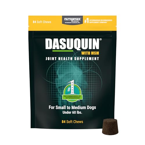 Nutramax Dasuquin for Small to Medium Dogs, Joint Health Supplement, Contains Glucosamine for Dogs, Plus Chondroitin, ASU, MSM and More, Supports Healthy Joints, Soft Chews, 84 Count