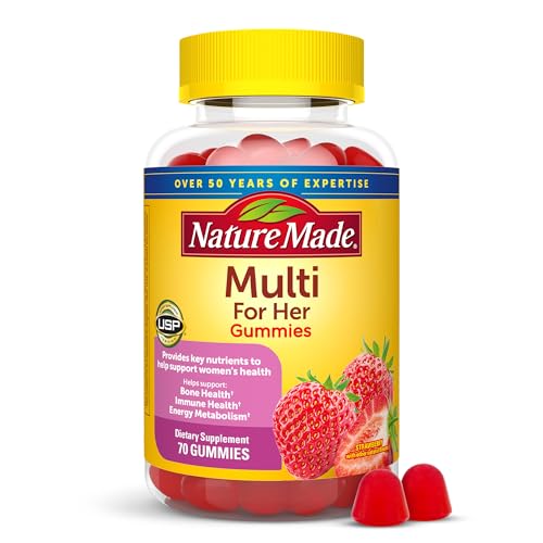 Nature Made Multivitamin For Women, Womens Gummy Multivitamins for Daily Nutritional Support, 70 Multi Vitamin Gummies, 35 Day Supply
