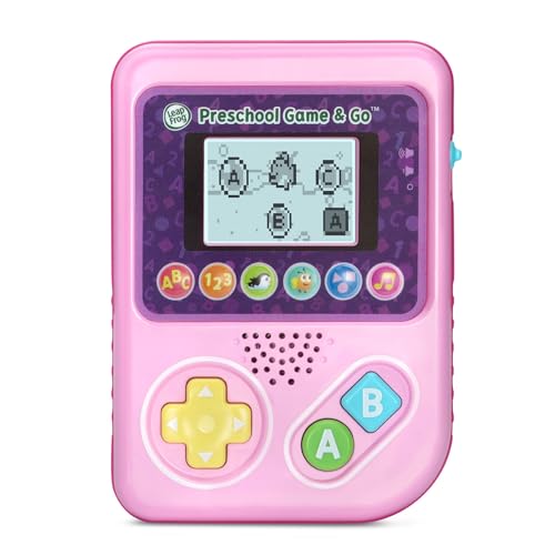 LeapFrog Preschool Game and Go Handheld Video Game Toy, Pink