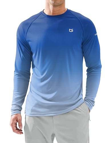Men's Sun Protection Long Sleeve Shirts UPF 50+ Rash Guard for Men SPF UV Fishing Hiking Running Workout Athletic Shirt
