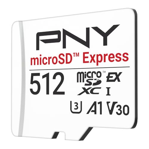 PNY microSD™ Express 512GB UHS-I U3 V30 A1 microSDXC Flash Memory Card, up to 890 Read & up to 810 Write, Compatible with Nintendo Switch 2