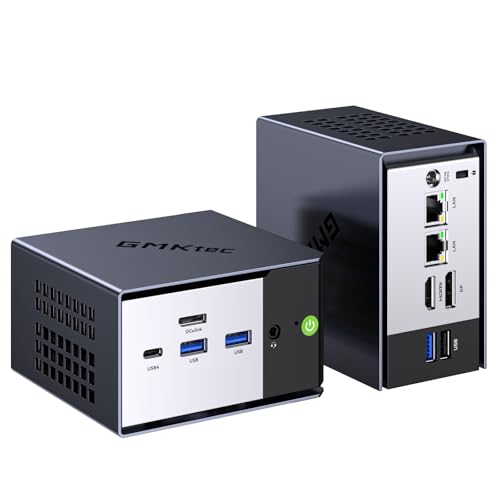 GMKtec K16 Mini PC Gaming Desktop Computer AMD Ryzen 7 7735HS (Turbo 4.75Ghz) 32GB 6400MT/s 1TB NVMe SSD, Dual NIC LAN 2.5GbE, Oculink, USB4, HDMI, USB-C