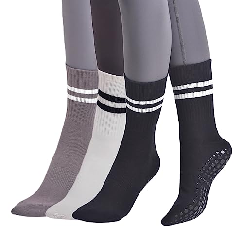 LucFoxsy Pilates & Yoga Socks - Non Slip Barre Sticky Socks for Women