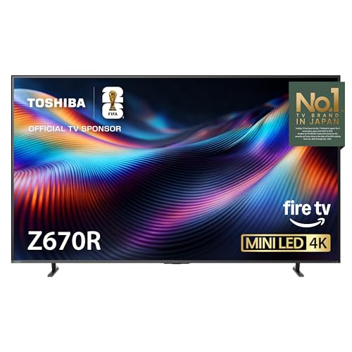 Toshiba 100" Z670 Series Mini-LED 4K UHD Smart Fire TV (100Z670R, 2026 New) - QLED, Native 144Hz, HDR10+, Dolby Vision IQ, REGZA Engine Zri, Dolby Atmos, Game Mode Pro, Alexa Built-in, Japan Quality