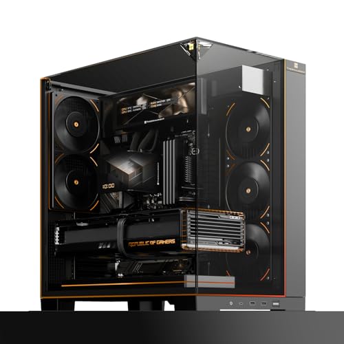 Thermalright A70 Vision ATX Gaming case |Three Sides Without Stands,Panoramic Glass Panel |8 Fan Slots |Tower-Style Computer case |Equipped with Type-C Interface |Comes with a 9.16-inch LCD Display |
