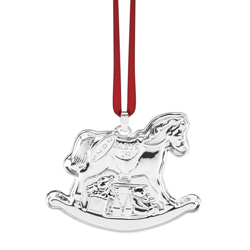 Reed and Barton 897582 2025 Babys 1st Rocking Horse Sterling Silver Ornament, Christmas, Holiday Decorations