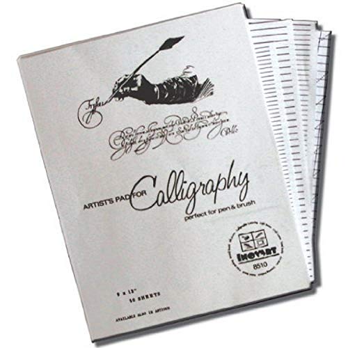 INOVART Calligraphy Paper & Lettering Guides, 50-Sheets