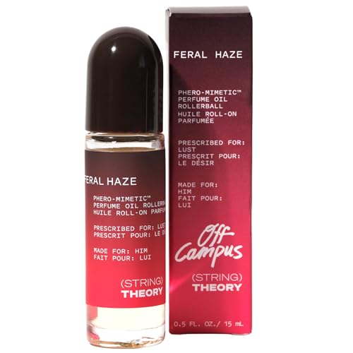 STRING THEORY x Off Campus - Garrett - Men's Pheromone Roll On Cologne Oil - Spicy & Smoky Vanilla Woody Musk - Dark Rum, Vanilla, Oakwood & Skin Musk - Lasts 3 Hrs - Pheromones Phero-Mimetic Cologne