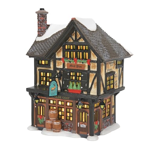 Department 56 Dickens Village Ye Olde Goat Pub Lit Building, 6.63 Inch, Multicolor