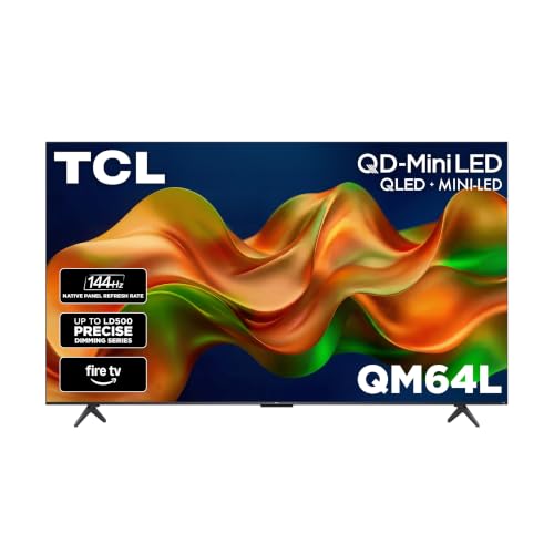 TCL 65 Inch Class QM64L Series | Mini LED QLED 4K HDR Smart Fire TV | 65QM64L, 2026 | 120Hz-144Hz High Brightness, Dolby Vision Atmos, Alexa+ Voice Remote AI Streaming Television | Amazon Exclusive