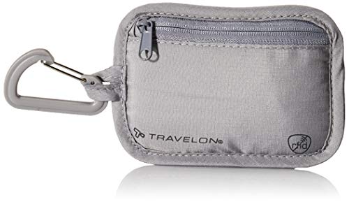 Travelon Travelon Rfid Blocking Clip Stash Pouch Travel Tote, Gray