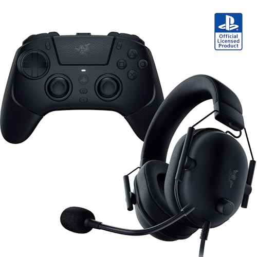 Razer PlayStation Bundle: Raiju V3 Pro Wireless Controller for PS5 + BlackShark V2 X Gaming Headset for PS5: Officially Licensed for PlayStation - Black