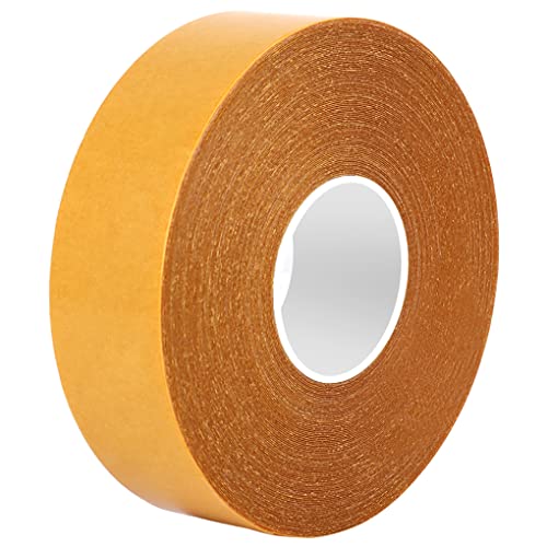 Double-Sided Fabric Tape Heavy Duty，Durable Duct Cloth Tape，Easy to Remove Without Residue，Super Sticky for Carpets Rugs and Clothing etc. (1.18in x 65.6ft)