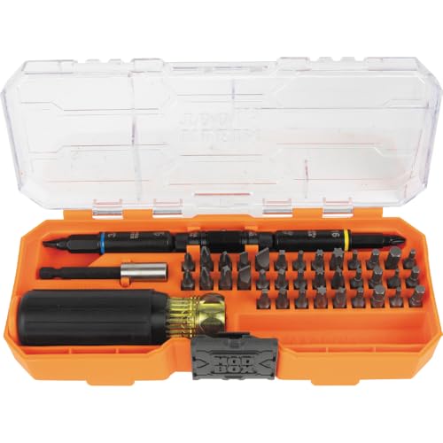 Klein Tools 32501HD KNECT 46-Piece Impact-Rated Multi-Bit Screwdriver and Nut Driver Set with MODbox Case, 39 Bits, 4 Nut Drivers, Bit Holder, Handle