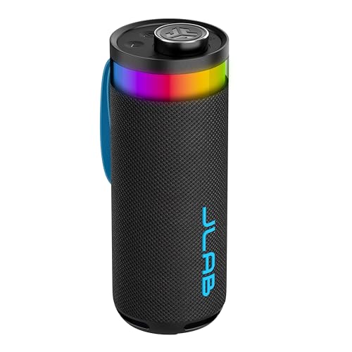 JLab, Go Party, Portable Bluetooth Speaker, Waterproof RGB LED, Midnight Black