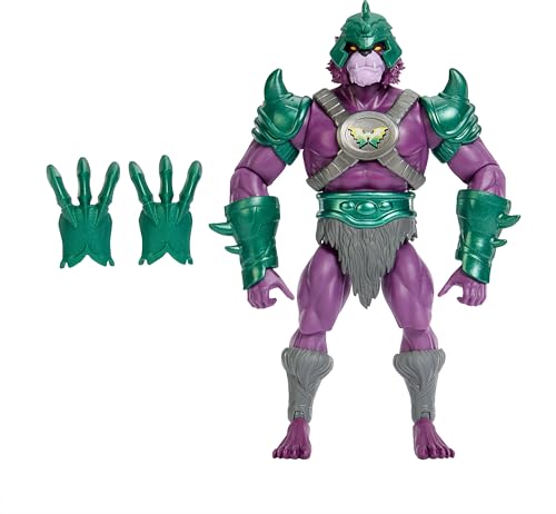 Masters of the Universe Origins & Thundercats Action Figure, Panthor Man Toy, 1980s TV Crossover, 5.5 Inch Posable with Battle Claws, Collector Card