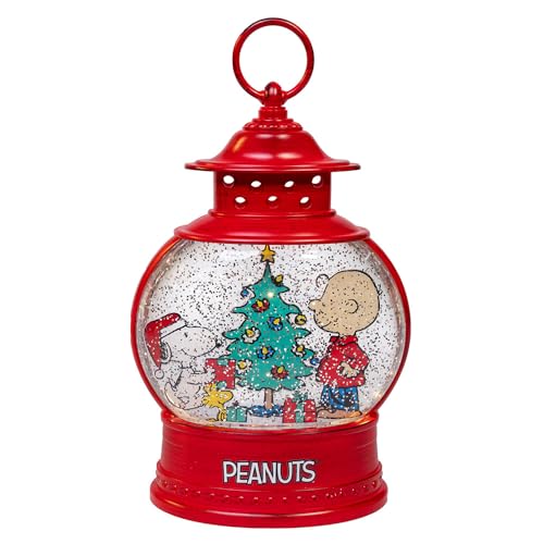Kurt Adler Peanuts© Battery Operated USB Light Up Snoopy & Charlie Brown Lantern.