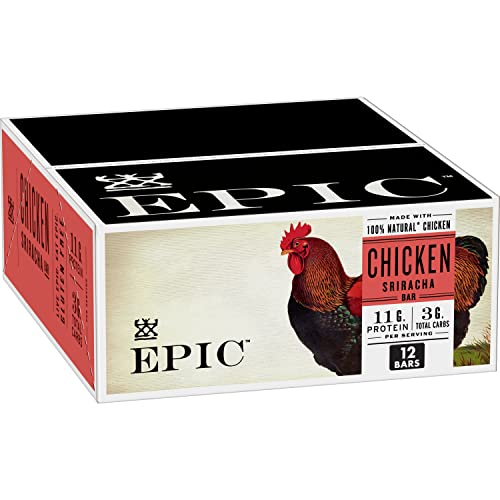 EPIC Bars, Chicken Sriracha, K...Gluten Free, 12 Count, 15.6 oz