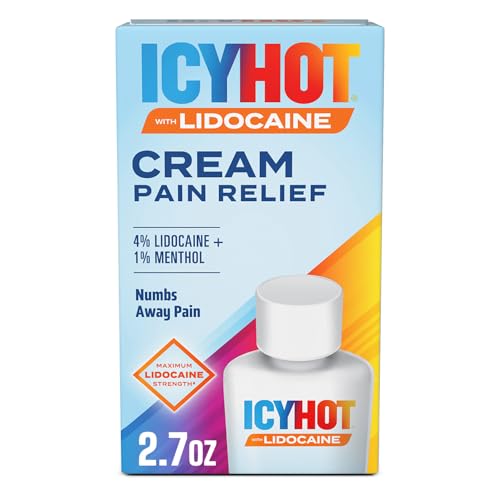 Icy Hot Max Strength Pain Relief Cream with Lidocaine Plus Menthol, 2.7 Ounces