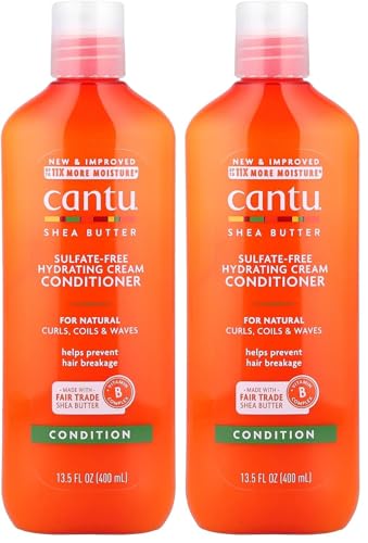 Cantu Hydrating Cream Conditioner with Shea Butter for Natural Hair, 13.5 fl oz (Packaging May Vary) (Pack of 2)
