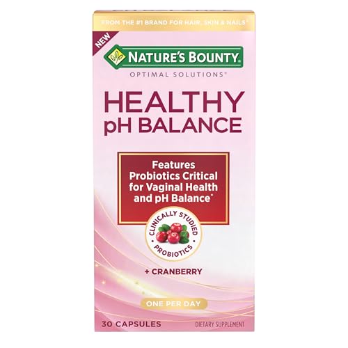 Nature's Bounty Probiotics for Women, Vaginal Probiotics for Healthy pH Balance, 2 Billion CFU, Clinically Studied Strains, Optimal Solutions pH Balance Pills, 30 Vegetarian Capsules
