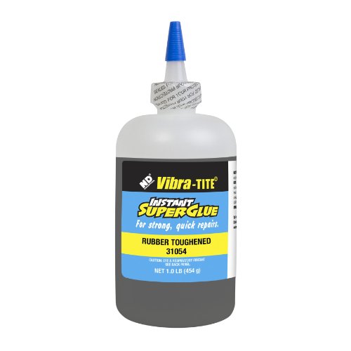 Vibra-Tite 310 Toughened, Instant Superglue: Gap Filling, 1-LB Bottle, Black