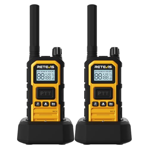 Retevis RB48PLUS GMRS Walkie Talkies Long Range,IP67 Waterproof Heavy Duty Two Way Radios,Repeater Capable,Vibration Alert,NOAA,SOS,for Hurricane Preparedness,Emergency Communication,Outdoor(2 Pack)
