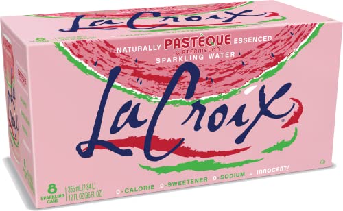 La Croix Sparkling Water, Pasteque (Watermelon), 12 Fl Oz (pack of 8)