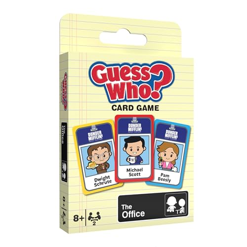 Guess WHO? Card Game: The Office, Featuring 20 Characters, Michael Scott, Jim Halpert, Pam Beesly and More, Family Friendly Deduction, 2 Players, Officially Licensed Merchandise & Collectible