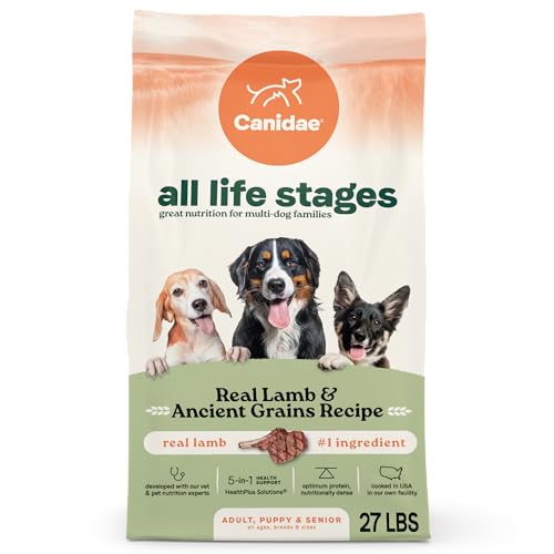 Canidae All Life Stages Real Lamb & Ancient Grains Recipe – High Protein Premium Dry Dog Food for All Ages, Breeds, and Sizes– 27 lbs.