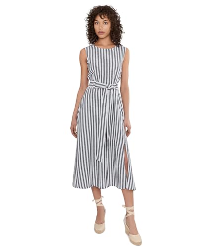 Barbour Women's Inez Midi Dress Dark Navy Stripe 8