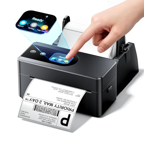 Phomemo Thermal Label Printer Upgraded with Touchable Screen, Shipping Label Printer for Small Business, 4x6 Wireless Thermal Label Printers for Shipping Package, Compatible with Amazon, Shopify, USPS