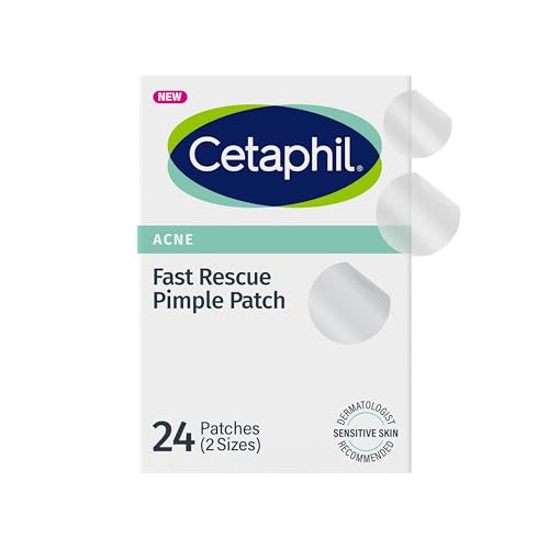Cetaphil Acne Patches, Pimple Patches for Sensitive Skin, Formulated with Salicylic Acid, CICA, and Heartleaf Extract for Emerging Pimples, Visible Results in 6 Hours, 24 Count