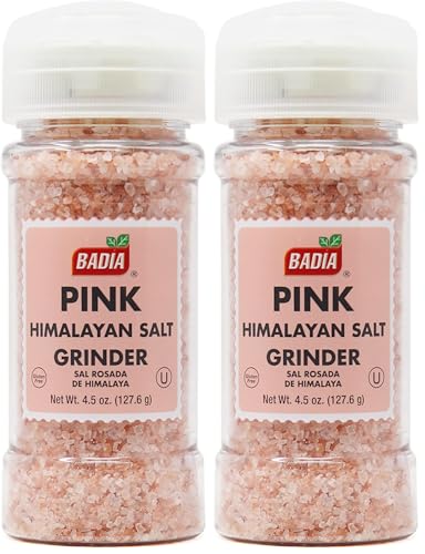 Badia Pink Himalayan Salt Grinder, 4.5 oz (Pack of 2)