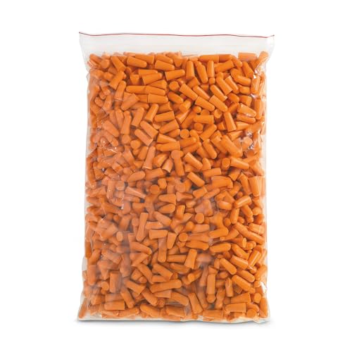 Jackson Safety Disposable Uncorded Foam Ear Plug, 31dB NRR, Orange, Universal Size, Bulk Pack (Case of 2,000 Pairs), 25708