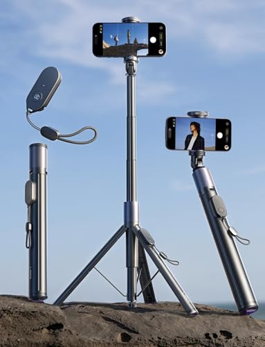 LISEN [0.01s-Open] Phone Tripod for iPhone, 67" Selfie Stick Tripod with Remote, Extendable Cell Phone Tripod Stand, Perfect for Travel Video Recording Live Stream Vlog for iPhone 17 Pro Max & Android
