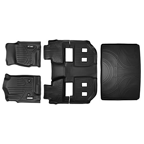 MAXLINER Floor Mats 3 Rows and Cargo Liner Behind 3rd Row Set for 2015-2020 Chevrolet Suburban