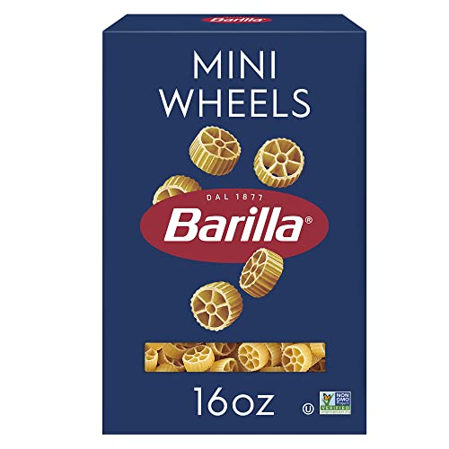 Barilla Racing Wheels Pasta, 16 oz. Box, Racing Edition Non-GMO Pasta, Made with Durum Wheat Semolina, Kosher Certified