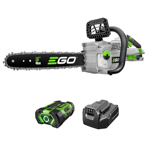 EGO POWER+ Chain Saw, 16” Battery Powered Chainsaw, Electric Cordless, Includes 56V 2.5Ah Battery and Charger – CS1611