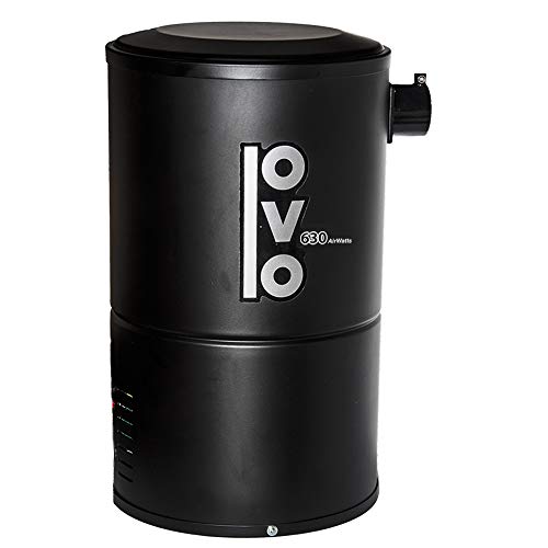 OVO Black Compact and Powerful Central Vacuum System, Condo Vac, 630 Airwatts, Use with Disposable Bag, 18L or 4.75Gal